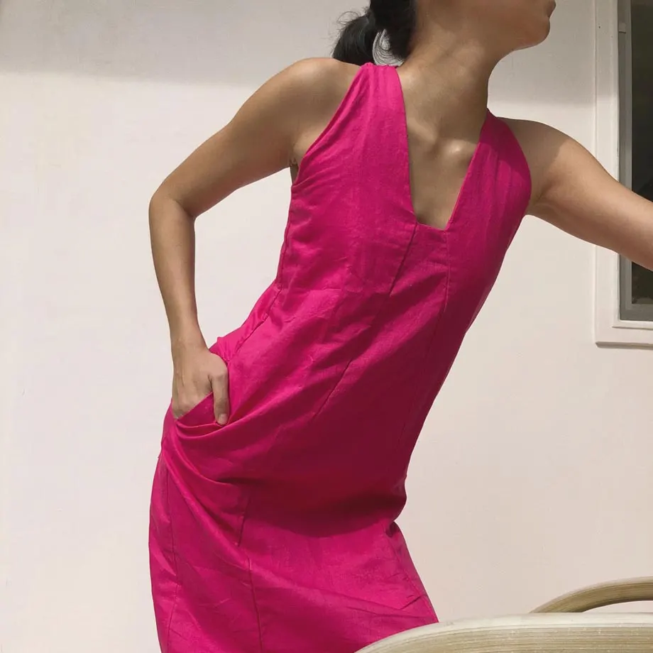 Marley Midi Dress / Magenta, image 3