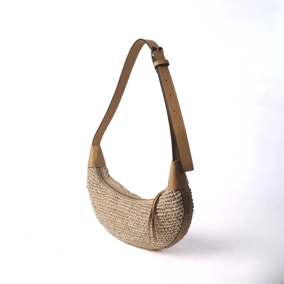 Crochet Raffia Halfmoon, image 5