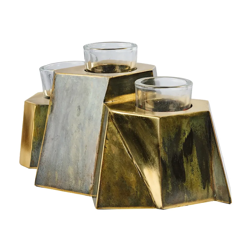 BRASS ABSTRACT CANDLE HOLDER by Nixxio Castrillo , image 1