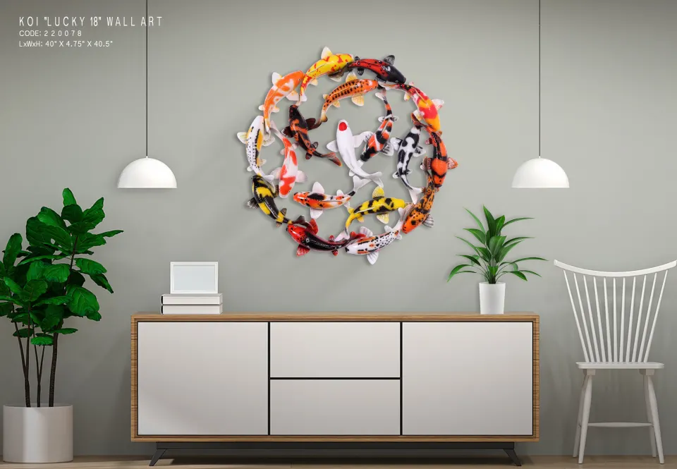 Koi "lucky 18" wall decor, image 10