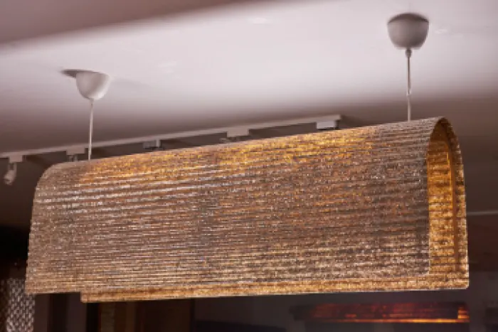 FLUTED CAPIZ HANGING LAMP (LARGE FULL ARC), image 3