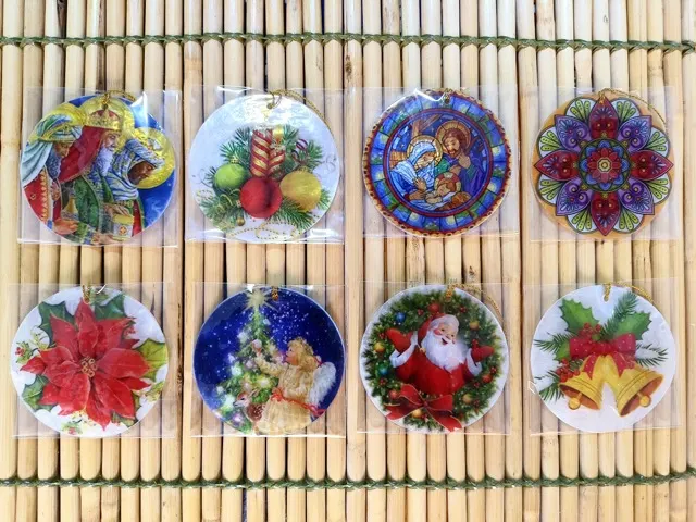 Capiz Shell Christmas Ornaments