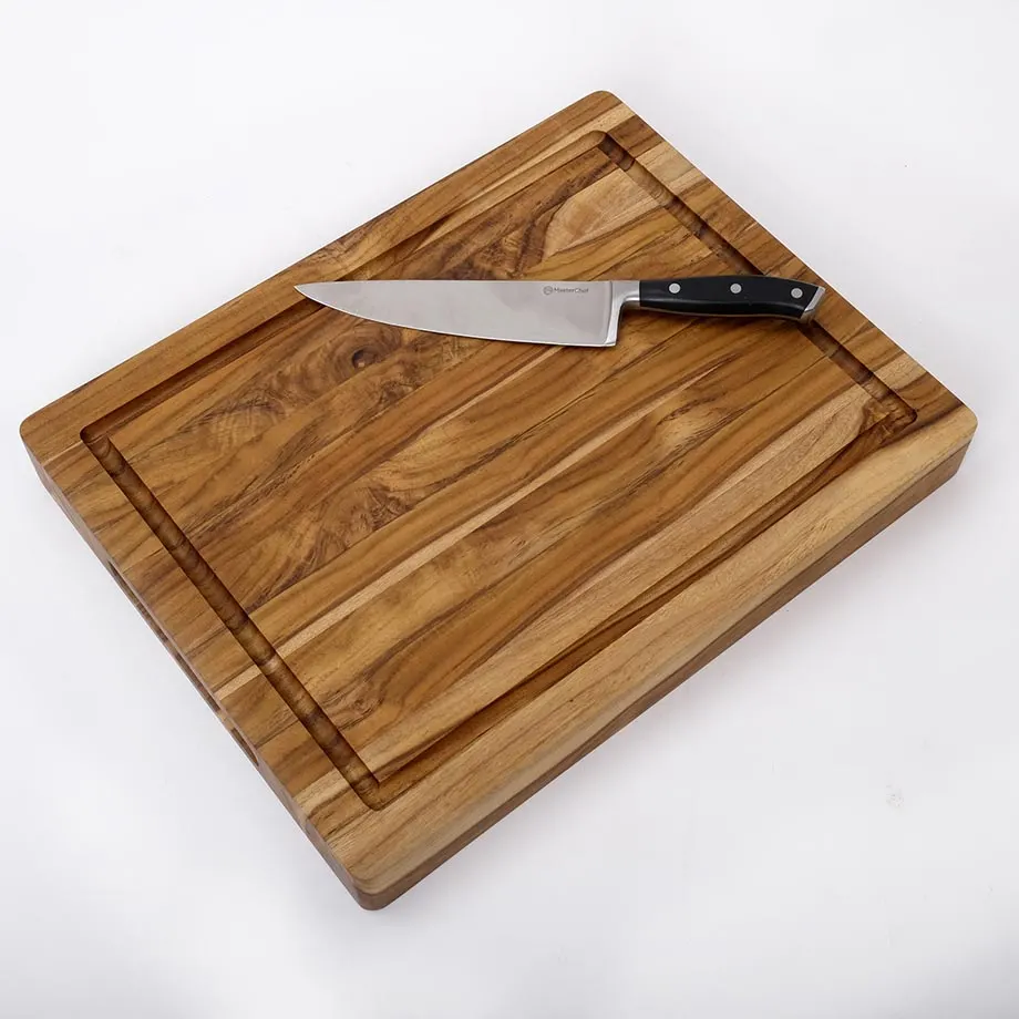 Large Teak Edge Grain Butcher Block, image 1