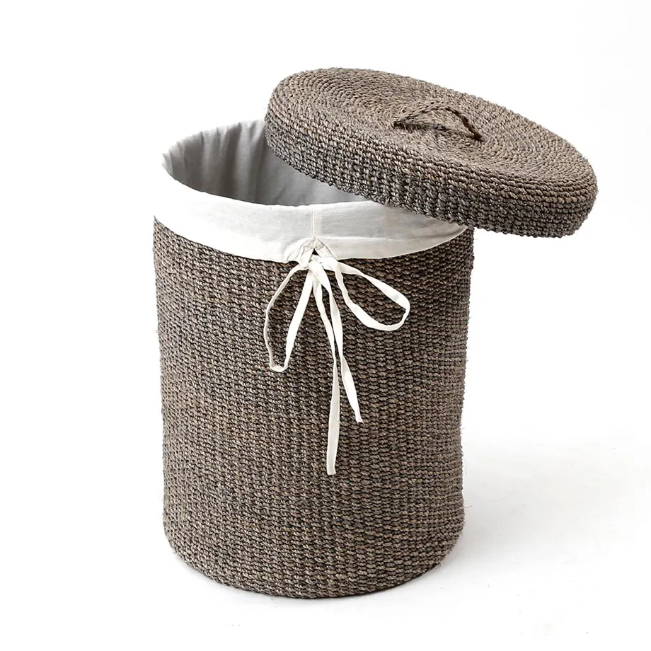 Round Barrel Tahiti Hamper with Lid and Liner, image 5