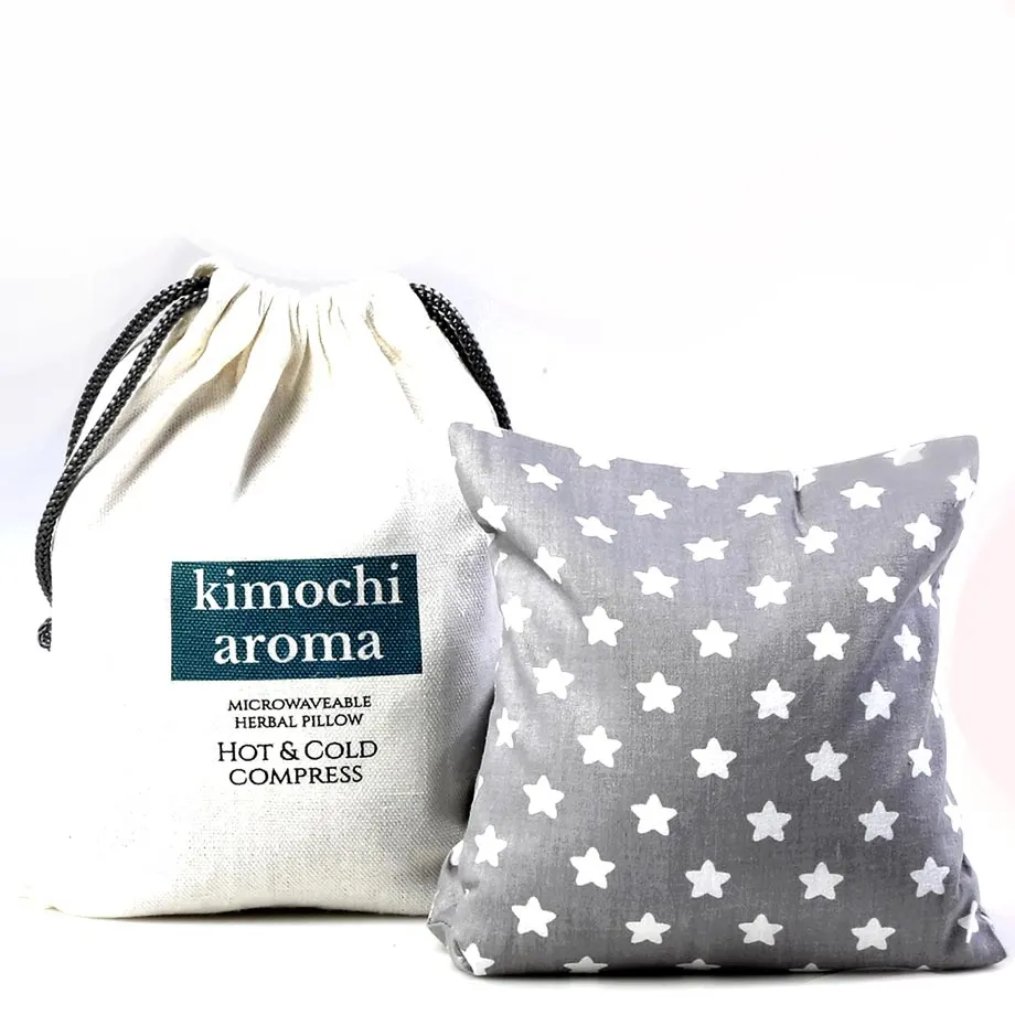 Kimochi Aroma Herbal Pillow – Gray Stars, image 3