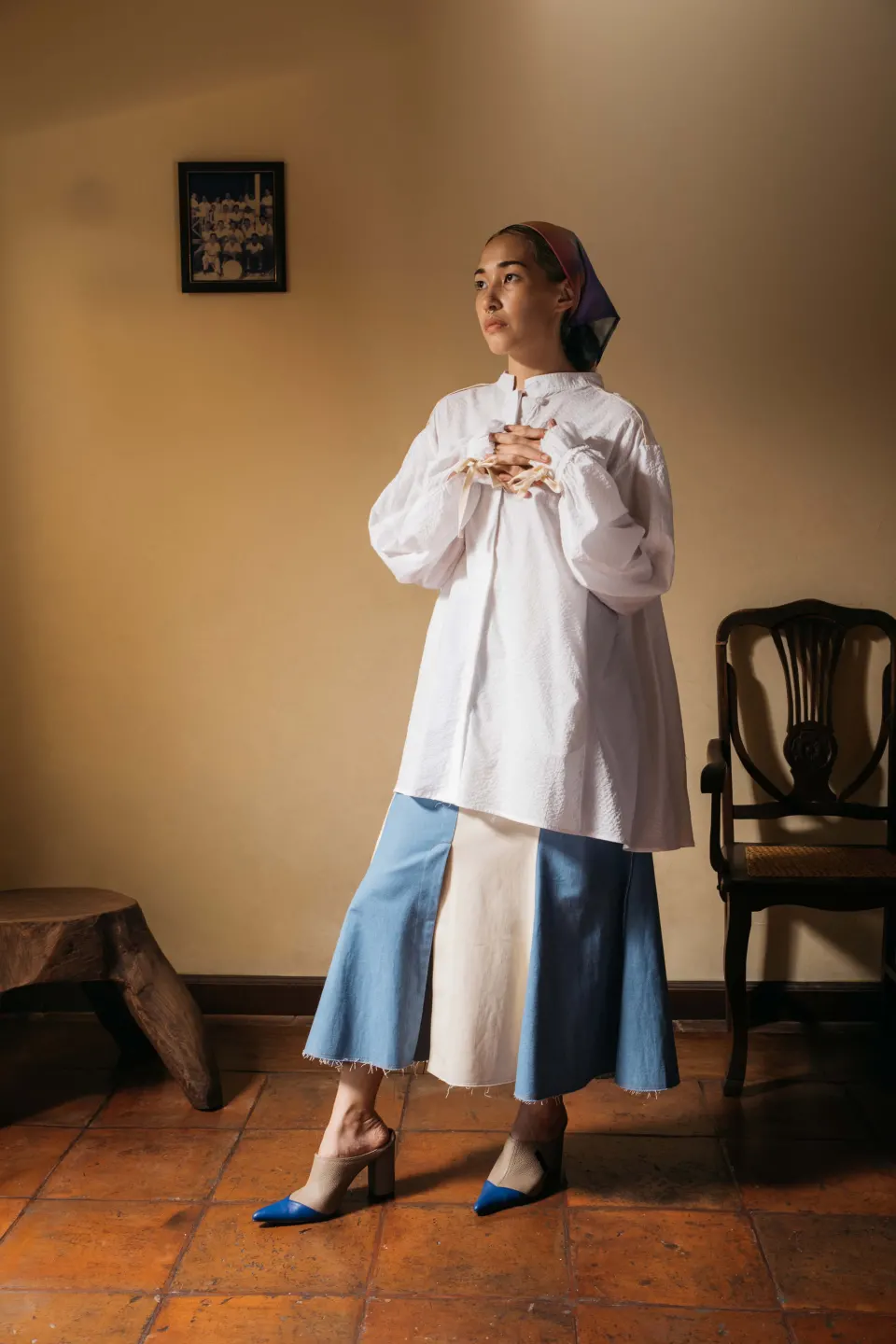 Joan Button down shirt | A -Flare cargo skirt, image 1