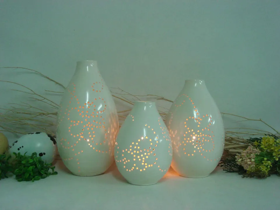 L&G Village Pottery Tea Light Vases, image 4