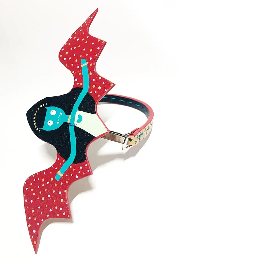 Manananggal Bag Charm Black and Red, image 2