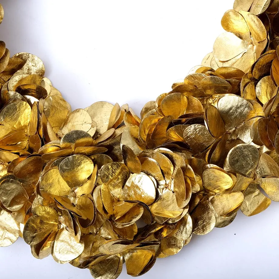 Gold Leaf Blossom Wreath (D24FGHW-32”), image 4