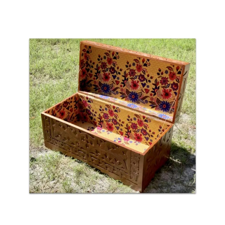 Baul or Chest with Batik Lining