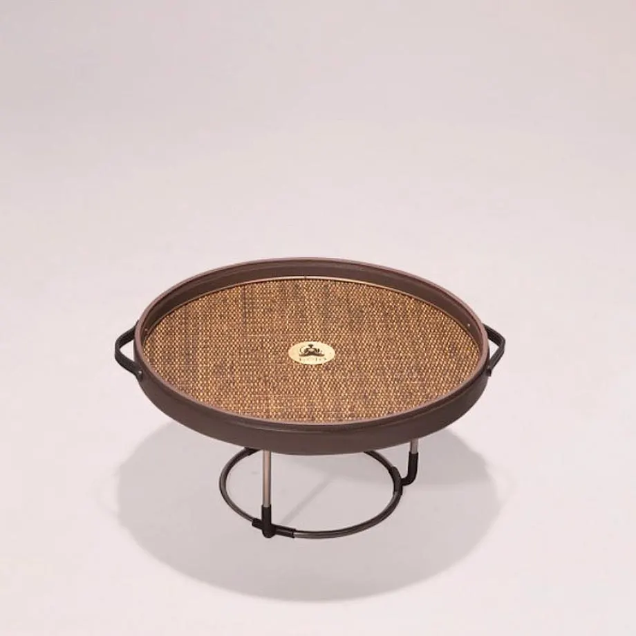 BAMBOO FOLDING ROUND COFFEE TABLE, image 2