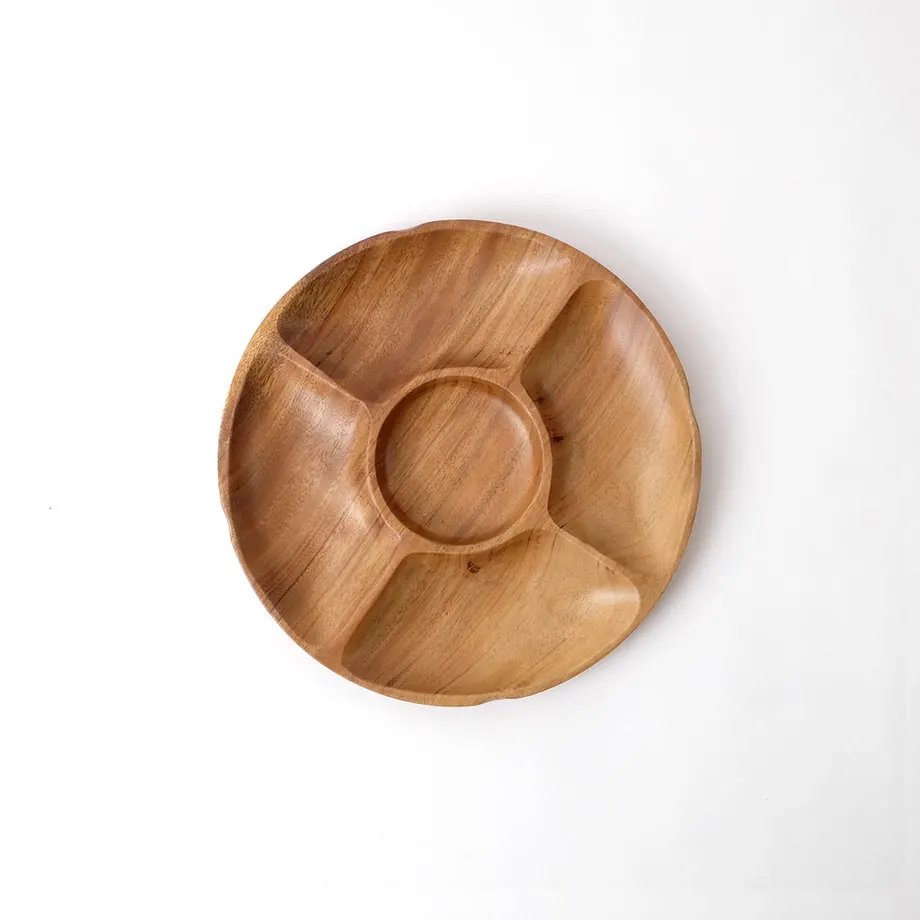 Acacia Round Chip and Dip Tray (MF-017), image 4