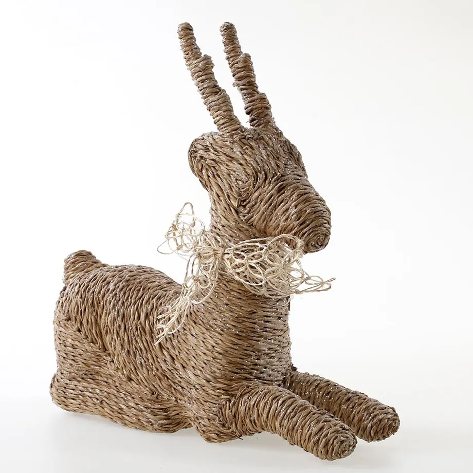 12.5”H Sitting Reindeer, image 1