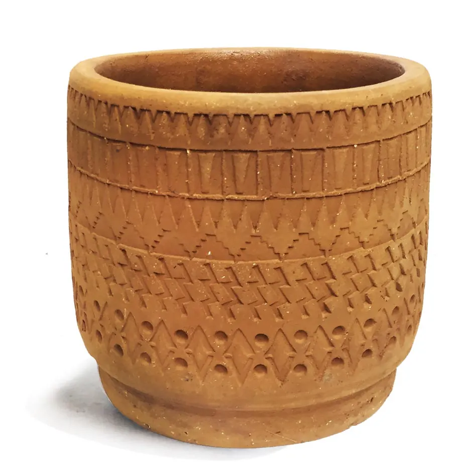 Cylinder Short Medium Terra Cotta Planter