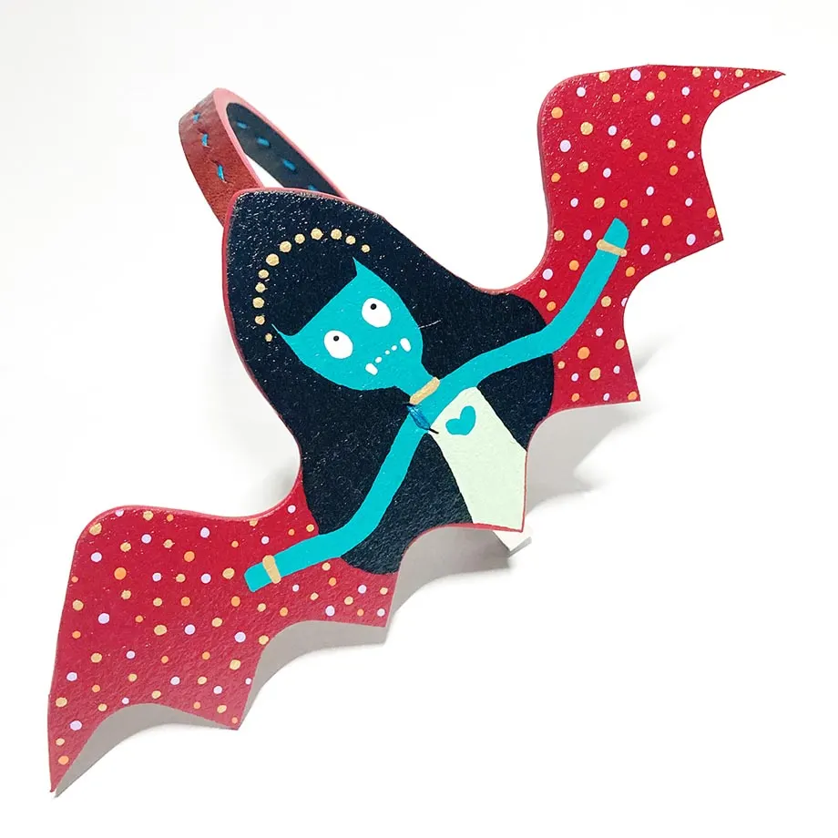 Manananggal Bag Charm Black and Red, image 1