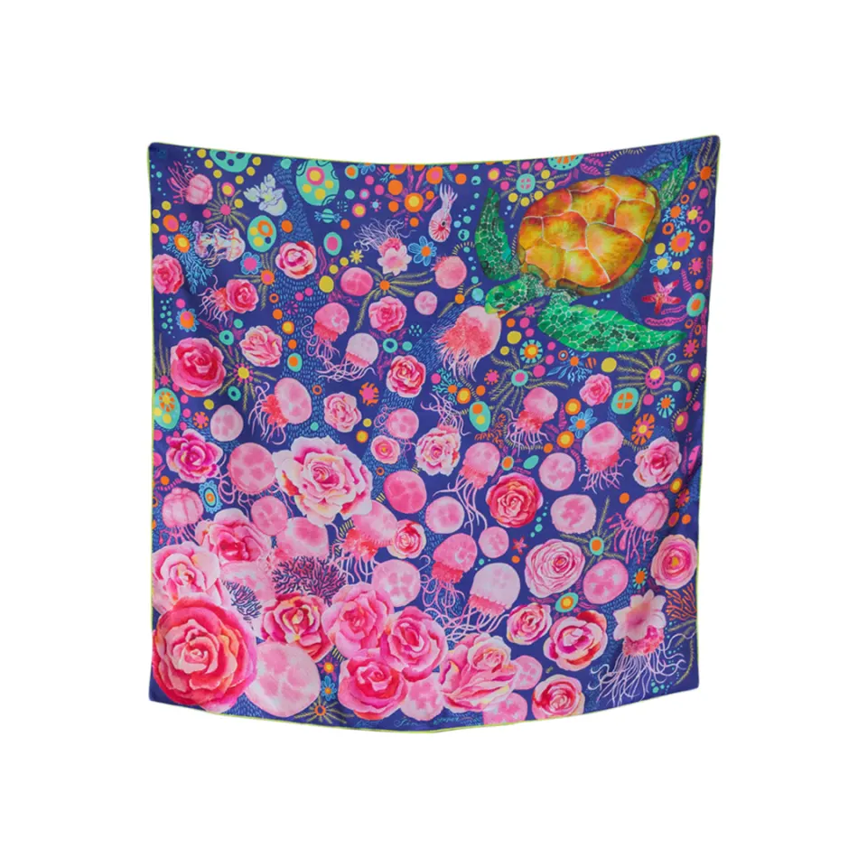 Into the Bloom 90x90 Silk Scarf, image 1