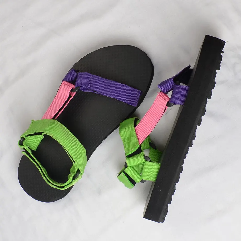 12mm Sporty Sandals in Tri-color (Green), image 4
