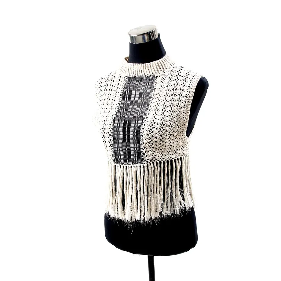 Wovenwear Remix / 100% Philippine Cotton crochet mix w/ Abra inabel textile, image 2
