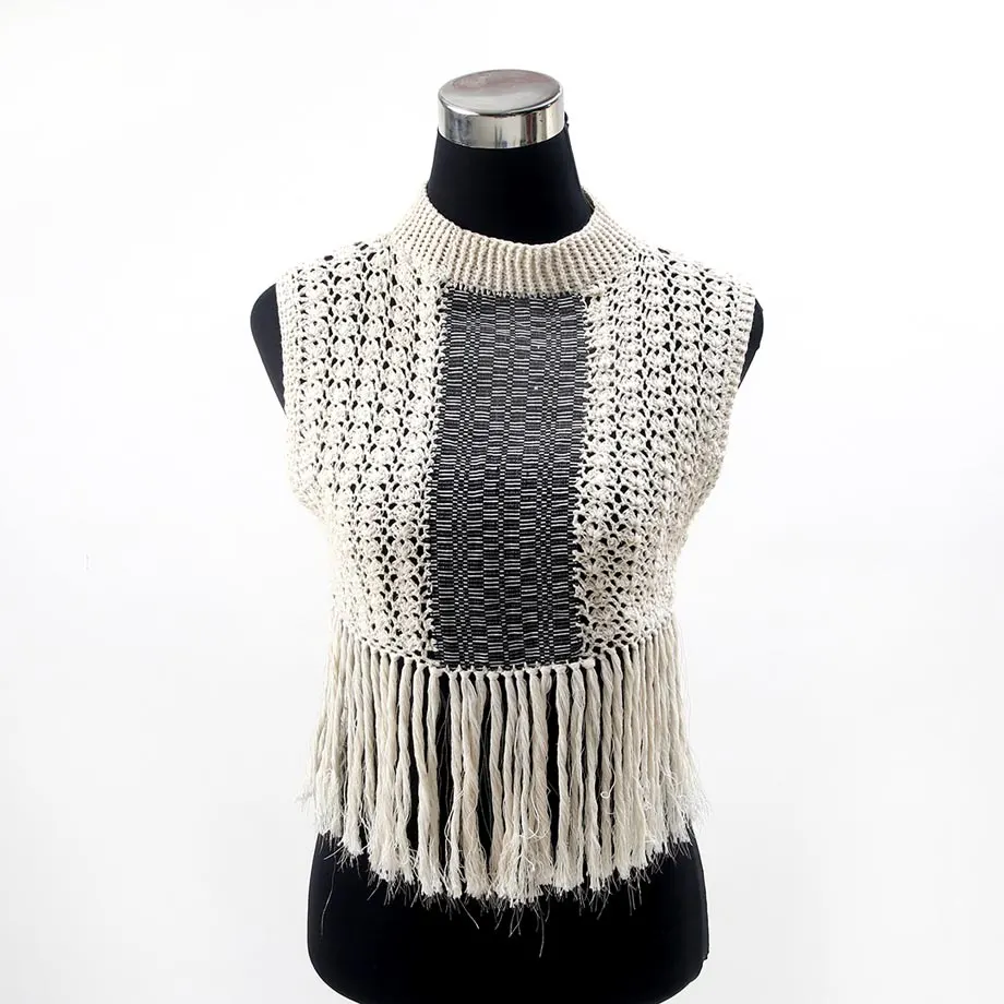 Wovenwear Remix / 100% Philippine Cotton crochet mix w/ Abra inabel textile, image 1