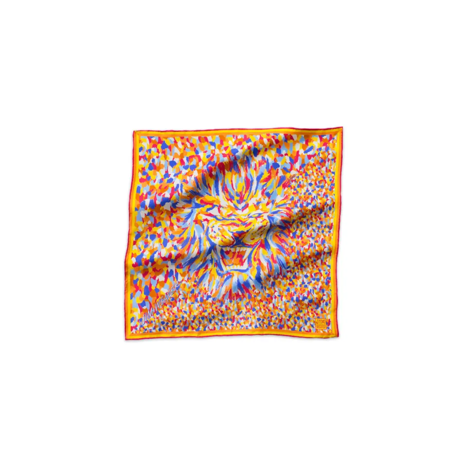 Lion's Roar Silk Pocket Square/Scarf, image 1