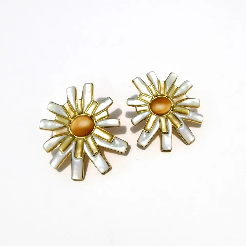 Geometric Flower Earrings