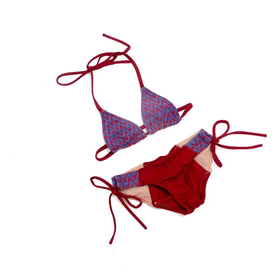 Swim / Resort Woven Swimwear bandeau + tie-style bottom, image 2
