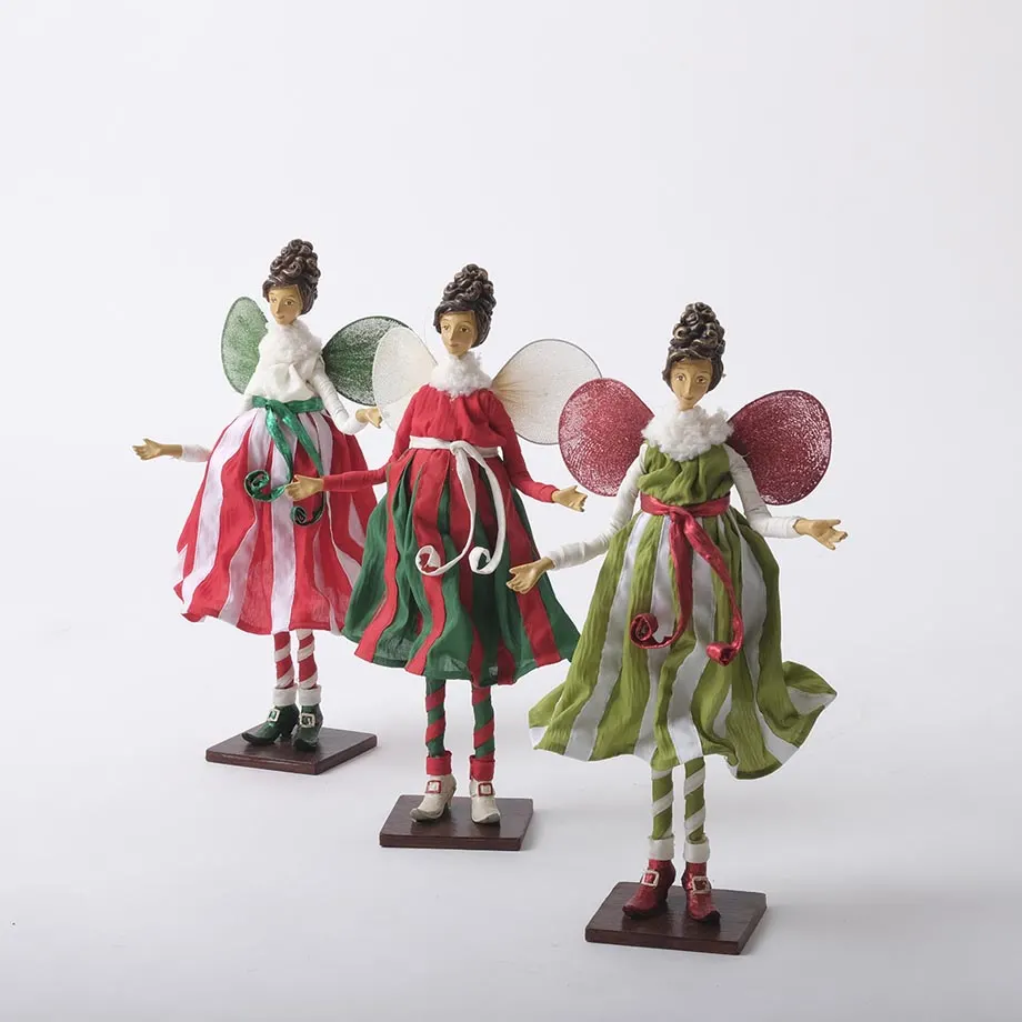 Vintage Candy Cane Fairies (D24-DEV29GR/RD/IVO), image 3
