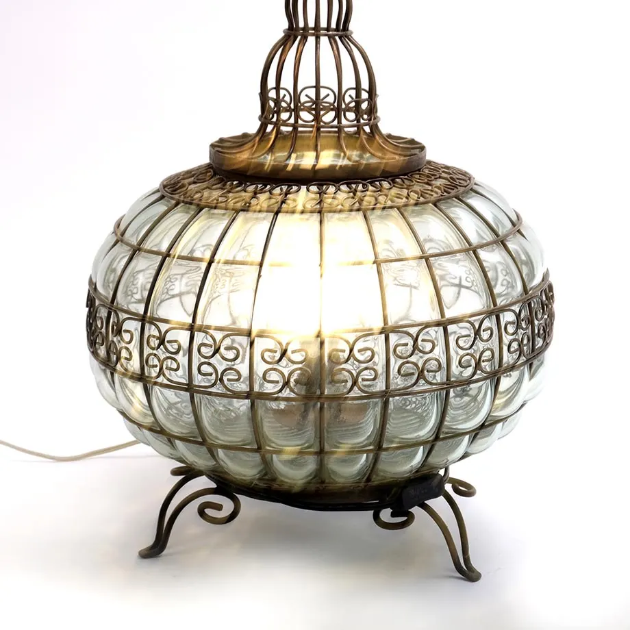 Antique Collection GLOBE SHAPED Blown Glass Table/Floor Lamp (XL), image 5