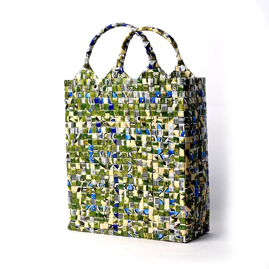 Tall Woven Square Tote (WV10-06-49), image 4