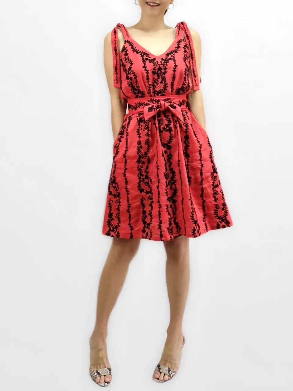 VERONICA Dress, Red, image 1