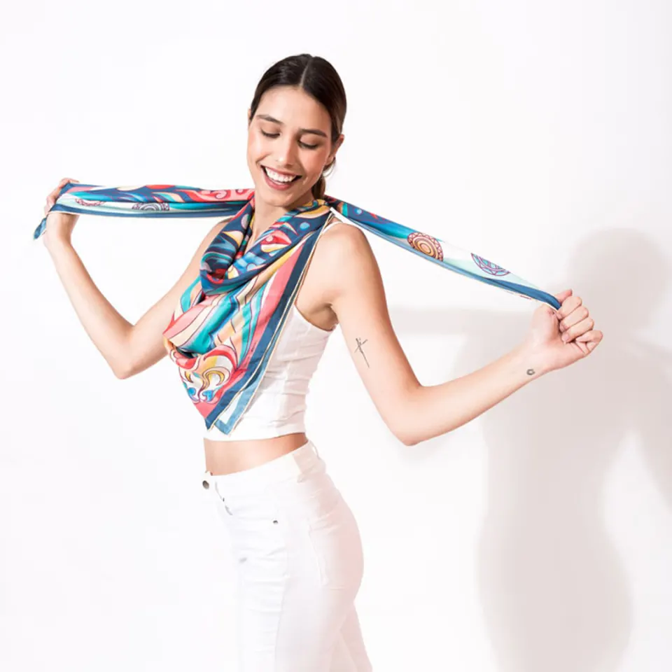JIM Weaver Designs x Francis Libiran: Past and Present Scarf and Mask Set, image 3