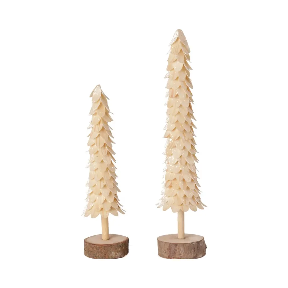 9” and 12”H Wood Petal Tree s/2, image 1