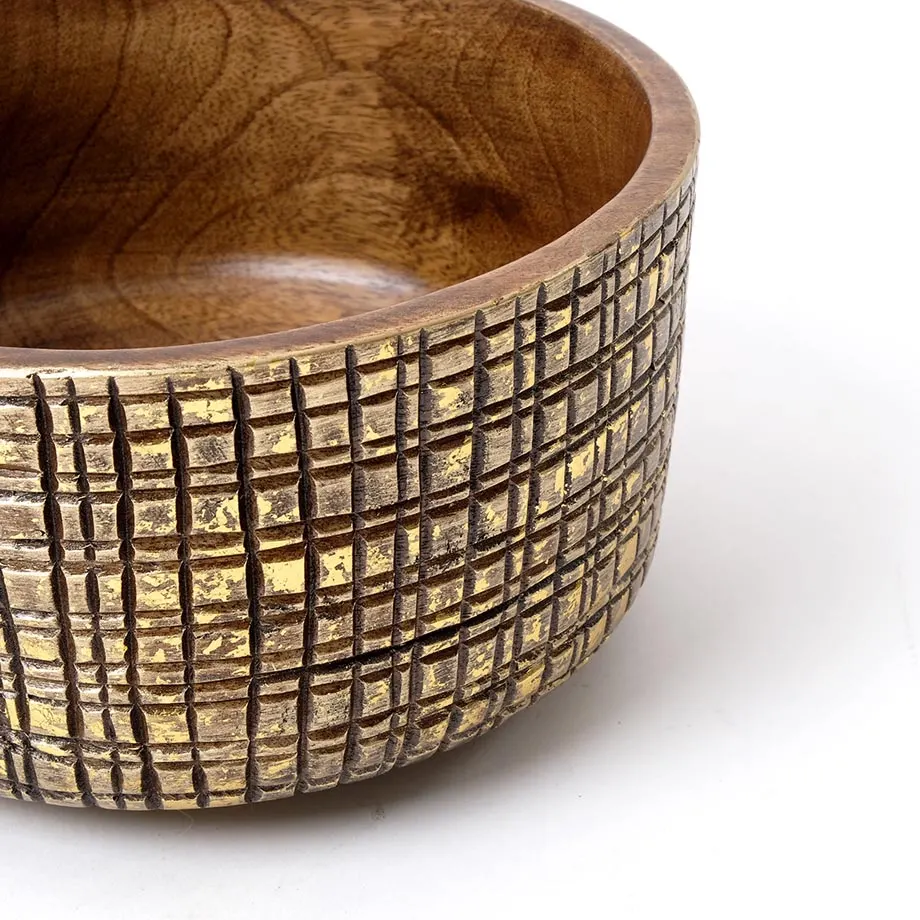 AMB20-02 Round Bowl with Carvings, image 2