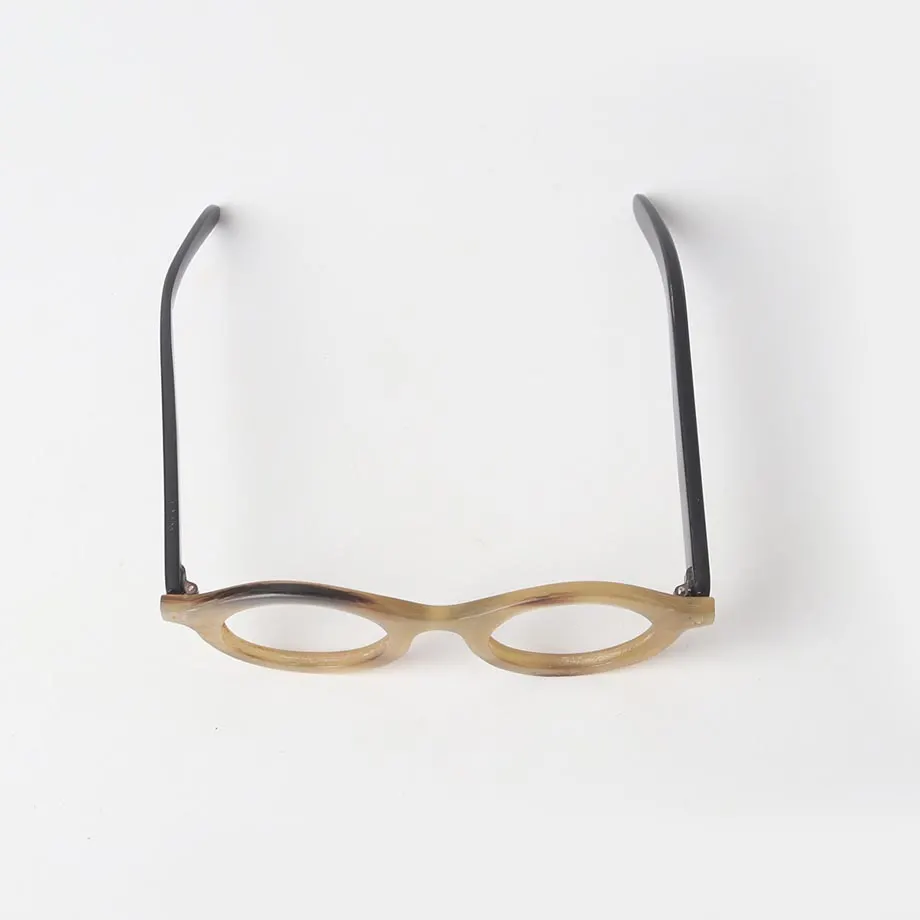 Round Shaped Albino Horn Eyeglasses, image 5