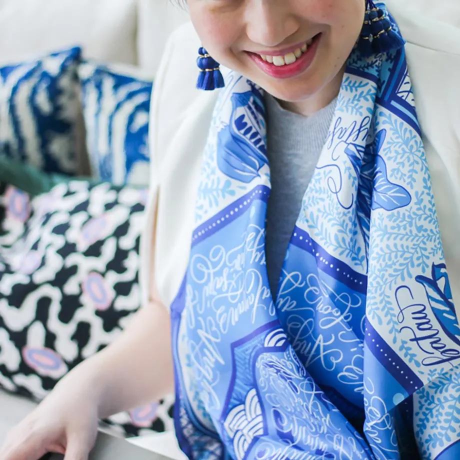 Bahay Kubo 90x90 Silk Scarf, image 3