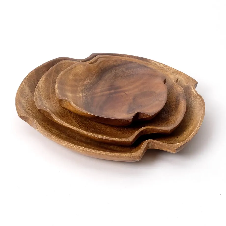Acacia Dented Irregular Tray (MF-007), image 1