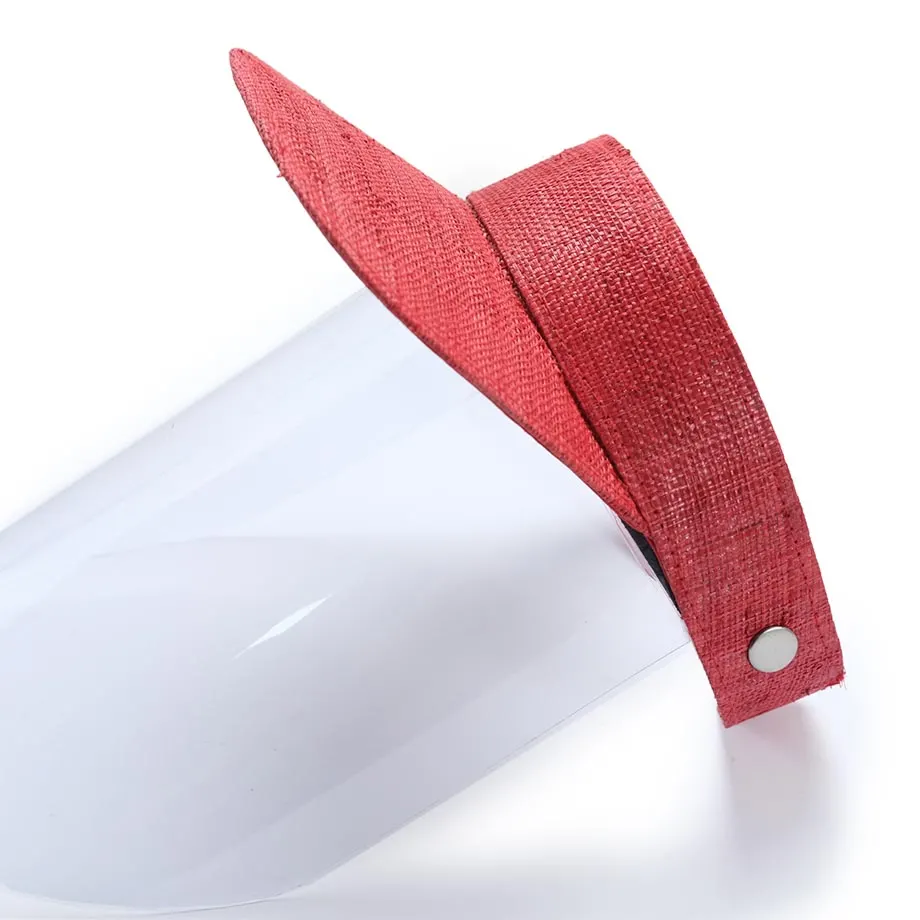 RAFFIA VISOR + FACE SHIELD (RED), image 3