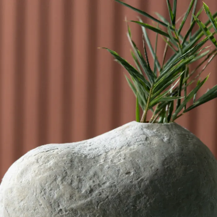  Paper Clay Stone Vase Natural, image 2