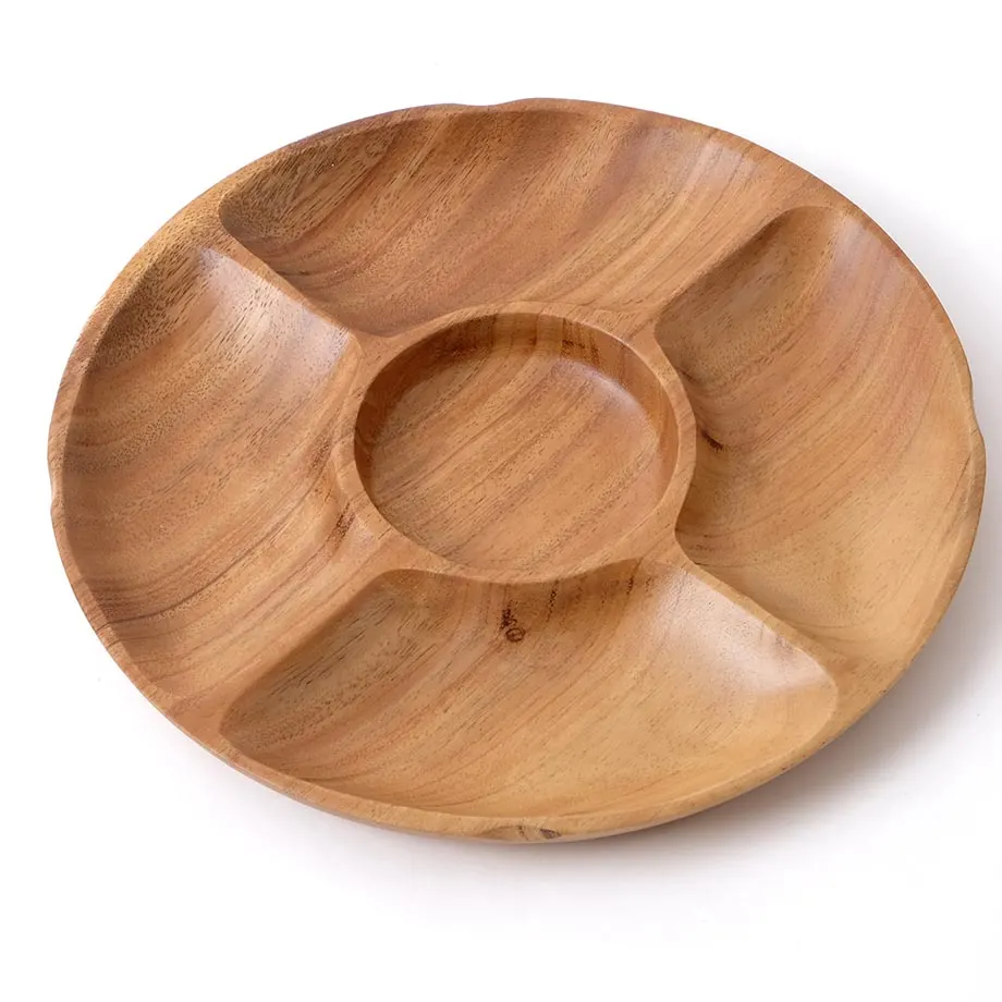Acacia Round Chip and Dip Tray (MF-017), image 5