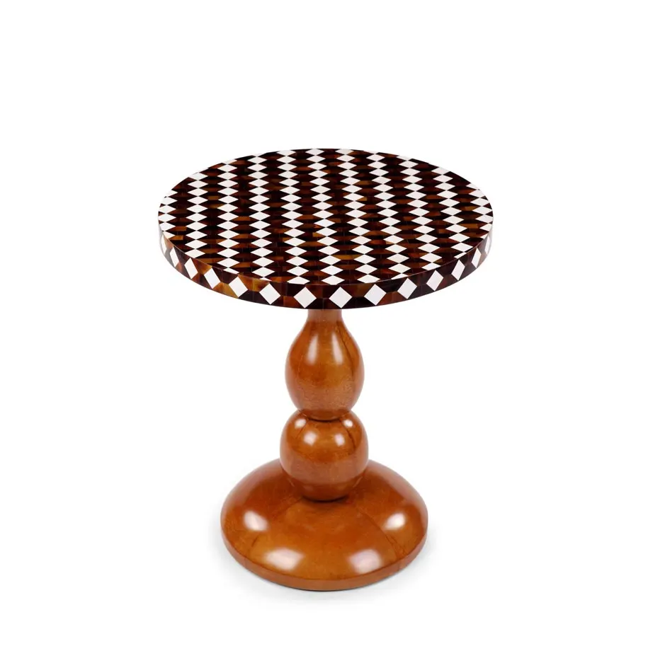 Bone and Tortoise Side Table