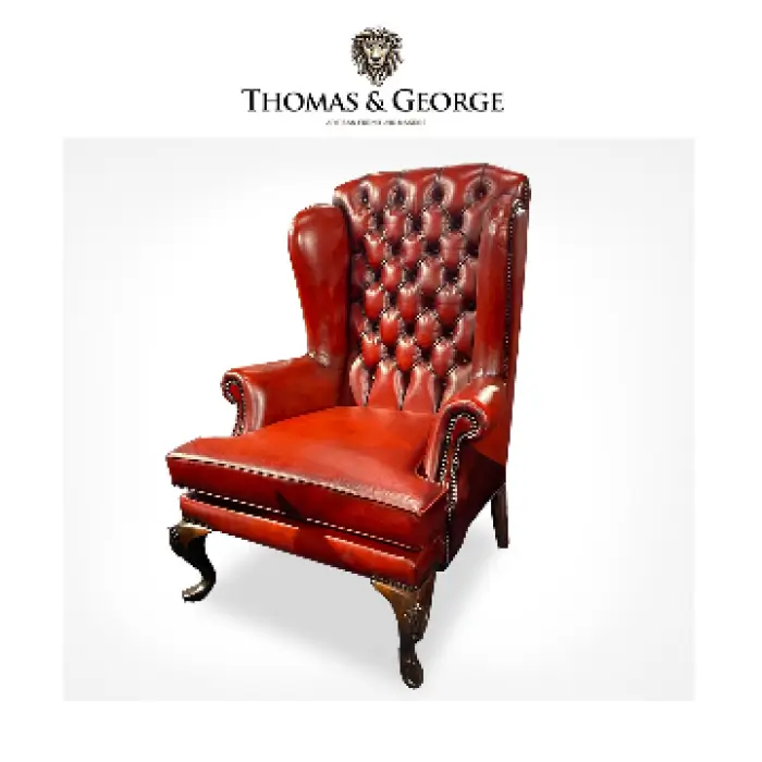 and Antiqued Queen Anne Wing Chair